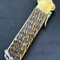 Couteau ancien &agrave; gravit&eacute;