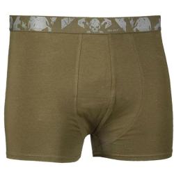 Boxer Mil-Tec Skull en coton stretch (lot de 2) Vert Olive - L