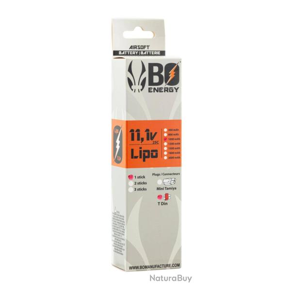 BATTERIE LI-PO 11.1V 1000MAH 1 STICK T-Dean