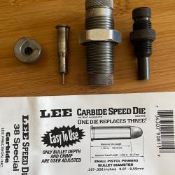 LEE Carbide Speed Die-3 outils en 1 cal 38 SP