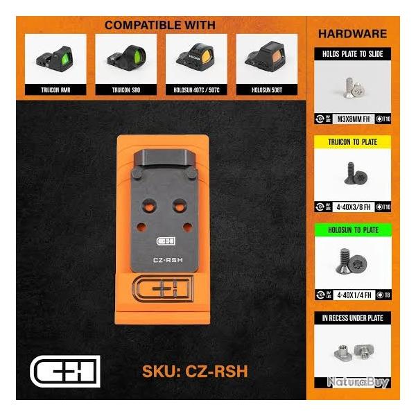 C&H PRECISION PLAQUE CZ-RMRcc
