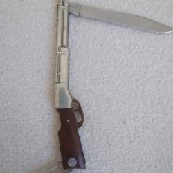 Couteau pliant 2 pi&egrave;ces en forme de winchester