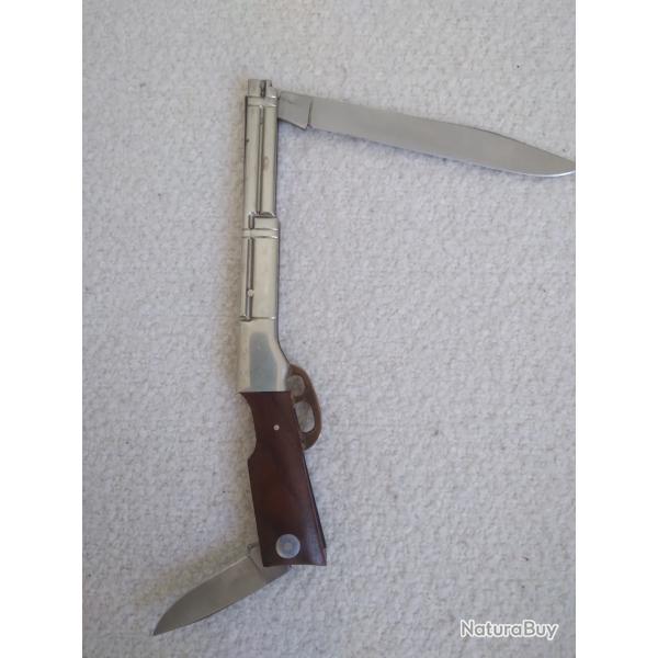 Couteau pliant 2 pi�ces en forme de winchester