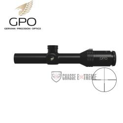 Lunette GPO Spectra 6X 1-6x24 R&eacute;ticule Fibre Optique G4 IL SFP (Mrad)