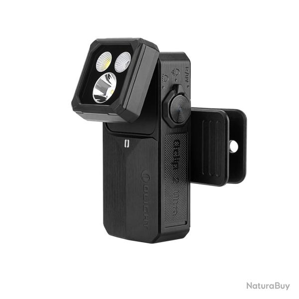 Olight Oclip 2 Ultra Noir Onyx - Lampe clip EDC double axe, lumi�re rouge et UV