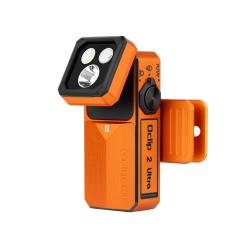 Olight Oclip 2 Ultra Orange - Lampe clip EDC double axe, lumi&egrave;re rouge et UV