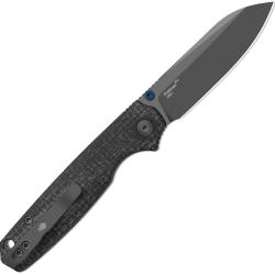 Couteau Kizer Pokiman BLL Lame Acier AEB-L Manche Micarta Noir Button Liner Lock KIV3789BSA1