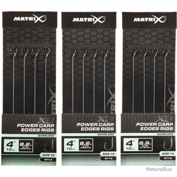 MATRIX X3 POWER CARP EDGE RIGS 10CM MATRIX 0,20mm 12