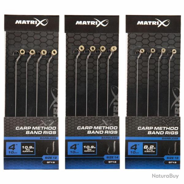 MATRIX X7 CARP METHOD BAND RIGS 10CM MATRIX 0,20mm 16