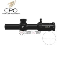 Lunette GPO Spectra 8X 1-8x24 R&eacute;ticule G4 IL SFP (Mrad)