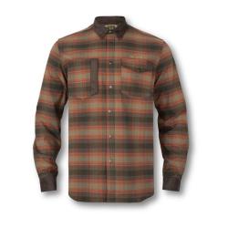 Chemise Aivak L/S H&auml;rkila - Autumn Orange Check - Chemise Aivak Aut Or L