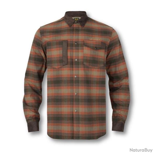 Chemise Aivak L/S H�rkila - Autumn Orange Check - Chemise Aivak Aut Or 2XL
