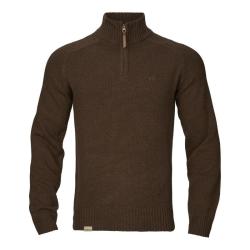 Pull Vincent Merino Half Zip - Brun Demitasse Brown - Pull vincent Demi Br HZ 3XL