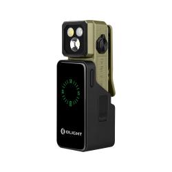 Olight Oclip 2 Ultra Premium Vert Olive - Lampe clip EDC double axe, lumi&egrave;re rouge et UV