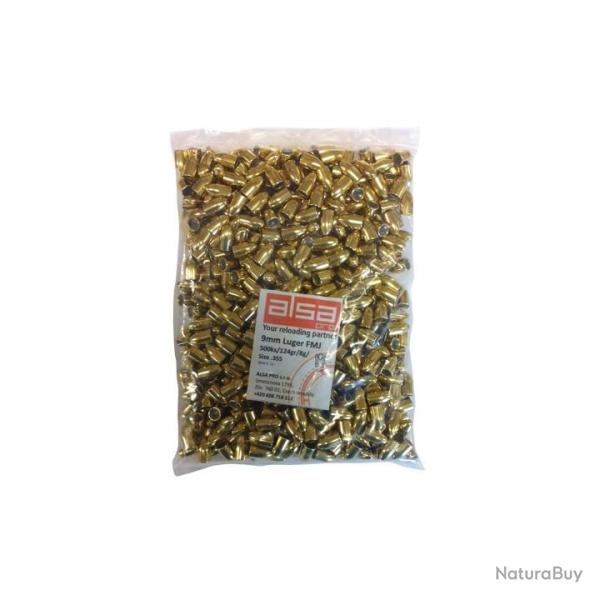 Ogives 9mm 124 grains FMJ - Alsa pro -
