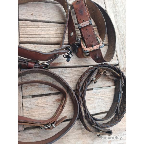 LOT 4 BRETELLES CUIR