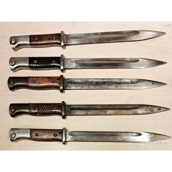 Lot ba�onnettes allemandes 98k 1� sans prix de r�serve !