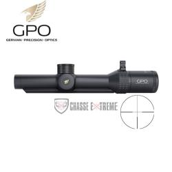 Lunette Rail GPO Spectra 6X 1-6x24 R&eacute;ticule Fibre Optique G4 IL SFP (Mrad)