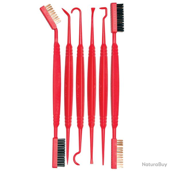 SET DE NETTOYAGE PICS ET BROSSES ACCU-GRIP - REAL AVID NEUF U ROUGE