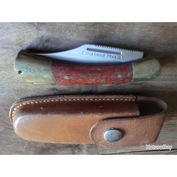 couteau pliant le chasseur fran�ais  �tui cuir