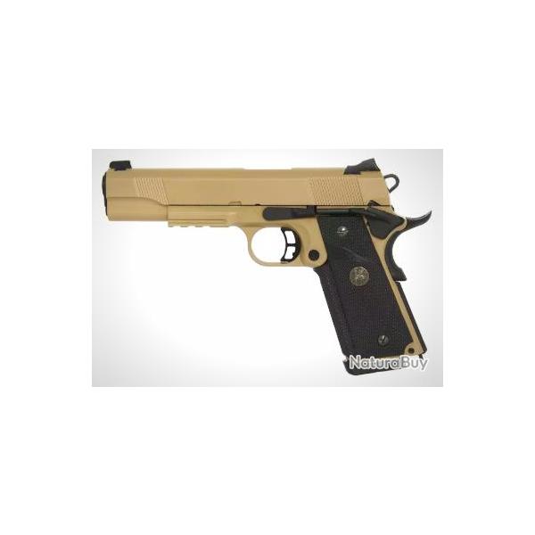 PISTOLET 6MM TAC MASTER GAZ METAL TAN