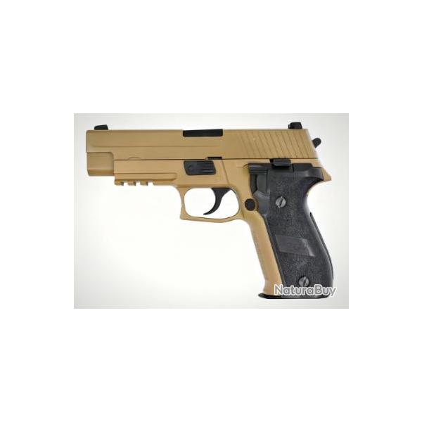 PISTOLET 6MM GAZ M25 RAIL TAN
