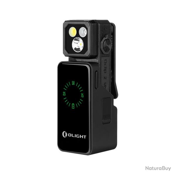 Vente Flash ! - Olight Oclip 2 Ultra Premium Noir Onyx - Lampe clip double axe, lumi�re rouge et UV