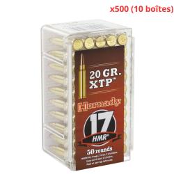 MUNITIONS HORNADY CALIBRE 17 HMR XTP 20gr - 1.3g x500 