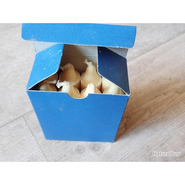 BOUGIES pour LANTERNE PLIABLE, TYPE MONJARDET SUISSE dans leur boite d'origine