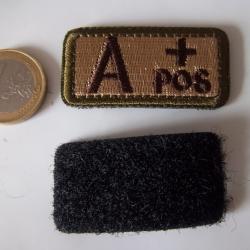 patch groupe sanguin A + positif- 5 cms X 2.5 cms