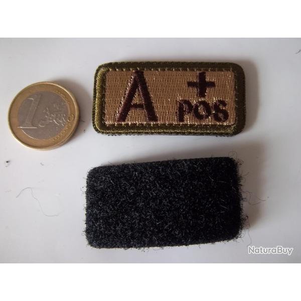 patch groupe sanguin A + positif- 5 cms X 2.5 cms