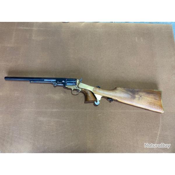 Revolver Flli Pietta 1851 calibre 44 poudre noire avec crosse d'�paule