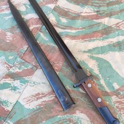 Ba&iuml;onnette yougoslave mod&egrave;le 1924 variante longue Yougoslavie Serbie M24 tardive