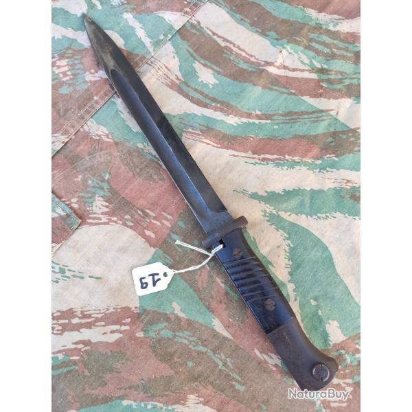 Ba�onnette allemande mod�le 84/98 3eme type plaquette plastique Mauser K98k karabiner 98k ww2