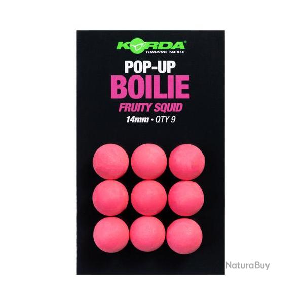 Bouillette Korda Plastic Pop Up Fruity Squid 14mm (par 9)