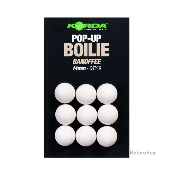 Bouillette Korda Plastic Pop Up Banoffee White 14mm (par 9)