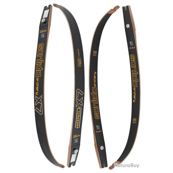 Branches recurve Sanlida Miracle X7 66"" (34 lbs) si poign�e 25" - 64"" (36 lbs) si poign�e 23