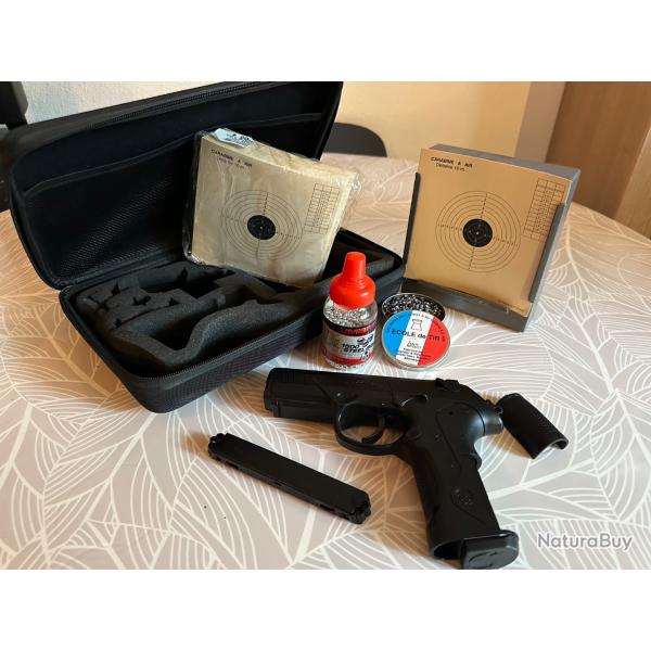 Pack complet - Pistolet CO2 Umarex Beretta Px4 Storm 4.5mm (Quasi Neuf)