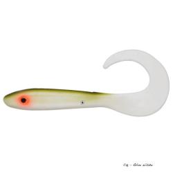 Leurre souple Svartzonker Sweden Mc Rubber Tail 11cm C18 Olive White