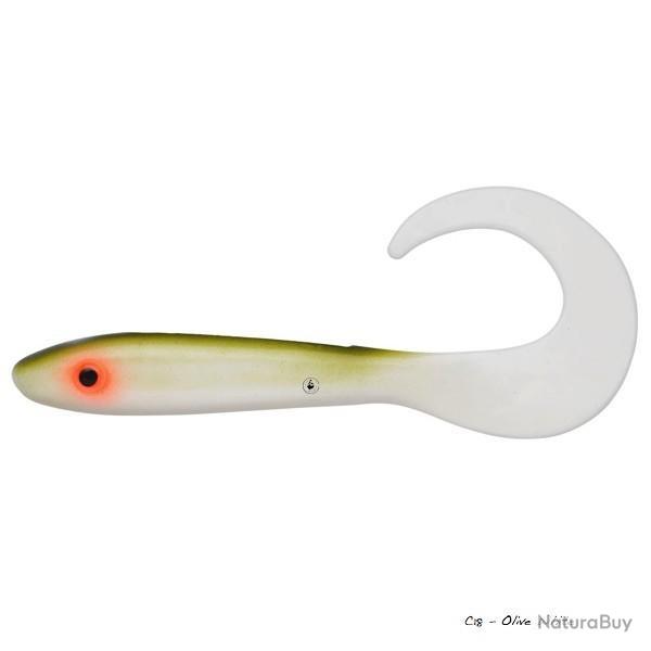 Leurre souple Svartzonker Sweden Mc Rubber Tail 11cm C18 Olive White
