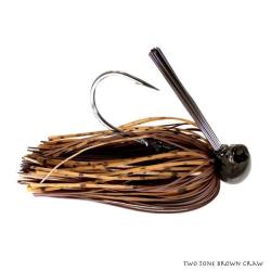 Rubberjig Dobyns Hand Tied Skirted Football Jig 7g Two Toned Brown Craw