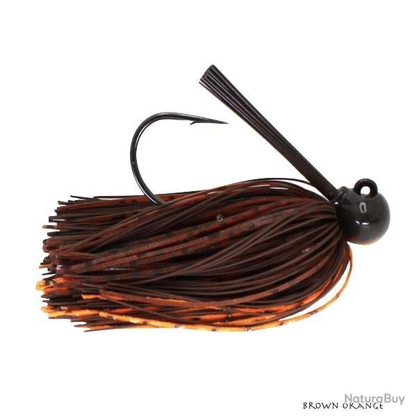 Rubberjig Dobyns Hand Tied Skirted Football Jig 28g Brown Orange
