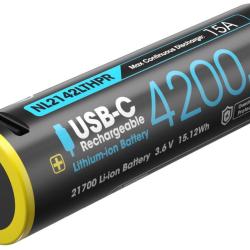 Batterie 21700 Li-ion (4200mah) USB-C - Basse temp&eacute;rature