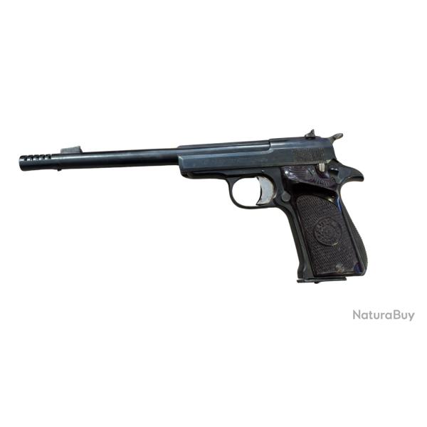 STAR F Target - Calibre .22 LR - Canon 17 cm - Pistolet de tir ancien - Bo�te et documents d'�poque