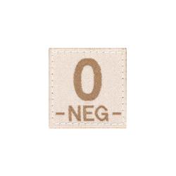 Clawgear 0 Neg Bloodgroup Patch - Desert