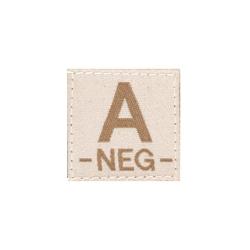 Clawgear A Neg Bloodgroup Patch - Desert
