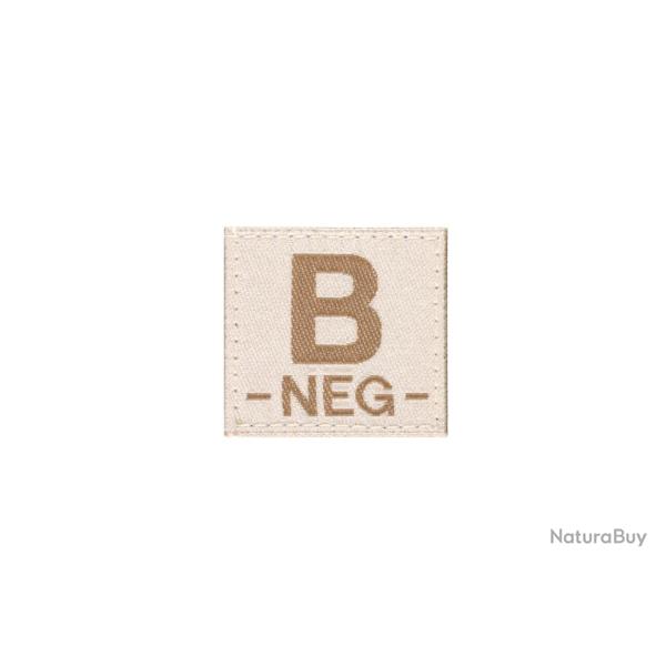Clawgear B Neg Bloodgroup Patch - Desert
