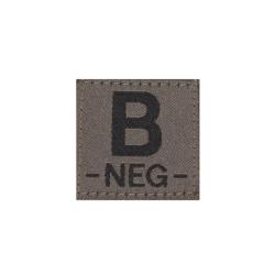 Clawgear B Neg Bloodgroup Patch - RAL7013