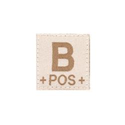 Clawgear B Pos Bloodgroup Patch - Desert