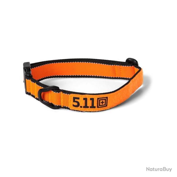 Collier pour Chien Mission Ready - Nylon, Boucle Duraflex - Orange fluo / L